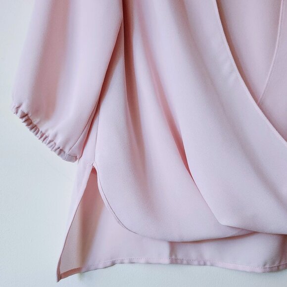 J. Jill Wearever Collection Pink Blouse Top Draped Front sz Small to Medium - Picture 6 of 14